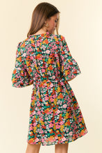 Load image into Gallery viewer, Black Garden Party Ruffle Sleeve Dress
