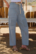 Load image into Gallery viewer, Blue Relaxed Stripe Pants
