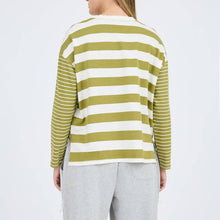 Load image into Gallery viewer, Green Mixed Stripe Top
