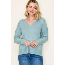 Load image into Gallery viewer, Heather Jade Side Slit Sweater
