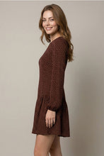 Load image into Gallery viewer, Wine Drop Waist Polka Dot Dress
