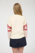 Load image into Gallery viewer, Ivory Bow + Heart Sweater
