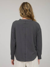 Load image into Gallery viewer, Charcoal Textured Henley
