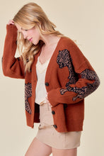 Load image into Gallery viewer, Rust Cheetah Cardigan - Plus
