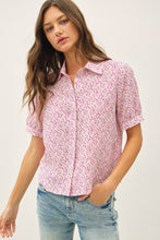 Load image into Gallery viewer, Be Cool Fuschia Ditzy Print Floral Top
