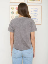 Load image into Gallery viewer, Charcoal Raw Edge Tee
