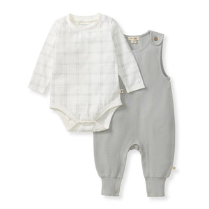 Sage Plaid Jumpsuit Set - Baby