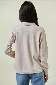 Beige Striped Pullover
