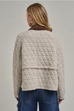 Load image into Gallery viewer, Oatmeal + Coffee Quilted Jacket
