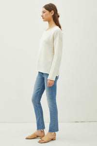 Ivory Waffle Sweater