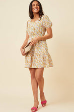 Load image into Gallery viewer, Yellow Floral Tiered Dress
