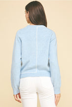 Load image into Gallery viewer, Sky Blue Stitch Detail Sweater
