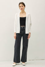 Load image into Gallery viewer, Be Cool Off White Slub Cardigan
