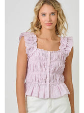 Load image into Gallery viewer, Mystree Lavender Eyelet Tank
