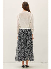 Load image into Gallery viewer, Black Paisley Maxi Skirt
