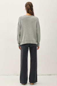 Grey Ribbed Sweater