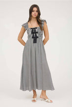 Load image into Gallery viewer, B+W Bow Gingham Dress
