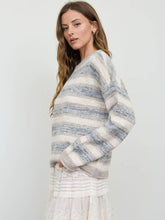 Load image into Gallery viewer, Heather Mocha Stripe Sweater
