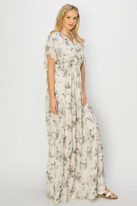 Dusty Sage + Ivory Floral Maxi