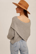Load image into Gallery viewer, Heather Back Cross Sweater

