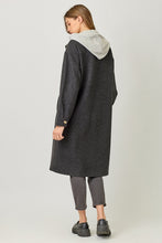 Load image into Gallery viewer, Charcoal Hoodie Long Jacket

