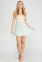 Load image into Gallery viewer, She + Sky Matcha Ditsy Floral Skort
