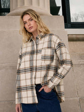 Load image into Gallery viewer, Khaki Boxy Plaid Top
