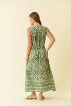 Load image into Gallery viewer, Doe + Rae Sage Border Printed Dress
