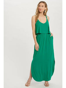 Strappy Green Maxi Dress