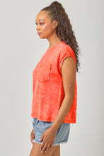 Load image into Gallery viewer, Mystree Tomato Washed Slouchy Tee
