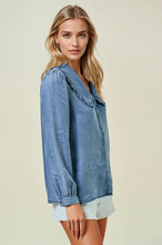 Load image into Gallery viewer, Peter Pan Collar Tencel Top
