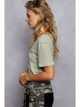 Load image into Gallery viewer, POL Sage Ribbed Tee
