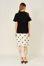 Load image into Gallery viewer, Aaron + Amber Black Lace Panel Tee
