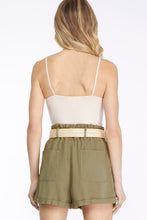 Load image into Gallery viewer, Faded Olive Paperbag Shorts
