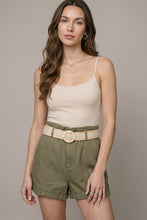 Load image into Gallery viewer, Faded Olive Paperbag Shorts
