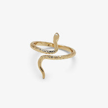 Load image into Gallery viewer, Gold Snake Ring Pura Vida
