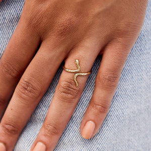 Gold Snake Ring Pura Vida