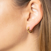 Load image into Gallery viewer, Twisted Gold Hoops
