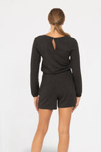 Load image into Gallery viewer, Charcoal L/S Romper
