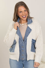 Load image into Gallery viewer, Ivory + Denim Layered Cardigan
