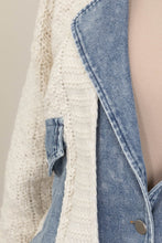 Load image into Gallery viewer, Ivory + Denim Layered Cardigan
