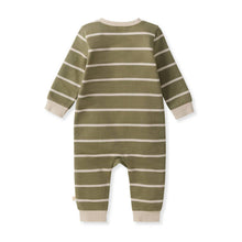 Load image into Gallery viewer, Burt's Bees Green Henley Jumpsuit - Baby
