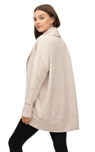 Load image into Gallery viewer, Heather Oatmeal Scuba Cardigan
