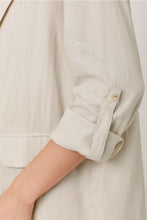 Load image into Gallery viewer, Oatmeal Rolled Sleeve Blazer
