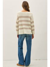 Load image into Gallery viewer, Cream Multi Oversized Stripe Sweater
