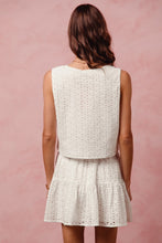 Load image into Gallery viewer, White Eyelet Vest Top
