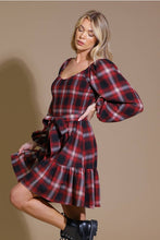Load image into Gallery viewer, Red Smocked Plaid Dress
