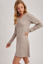 Load image into Gallery viewer, Mushroom Cable Sweater Dress
