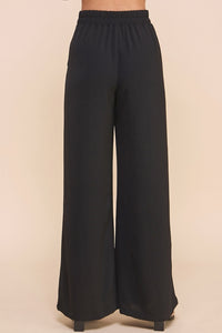 Black Front Pleat Pants