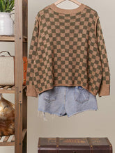 Load image into Gallery viewer, Olive Check Sweater
